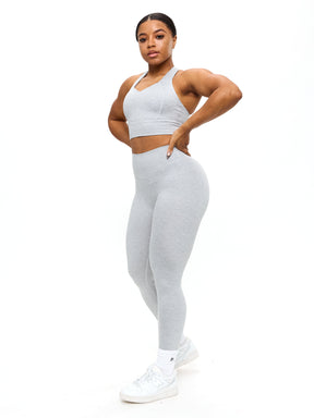 Dream Heathered Legging 26" - Heather Grey