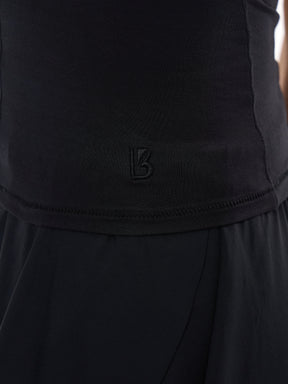 Halo Halter Tank - Onyx Black