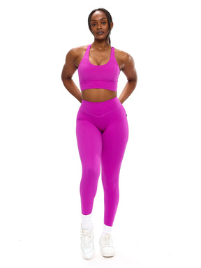 Aggressive Scrunch Highlight Legging - Grape Juice