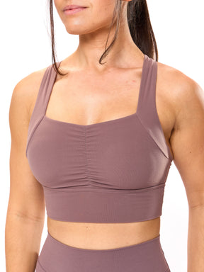 Bloom Sports Bra - Mocha Berry