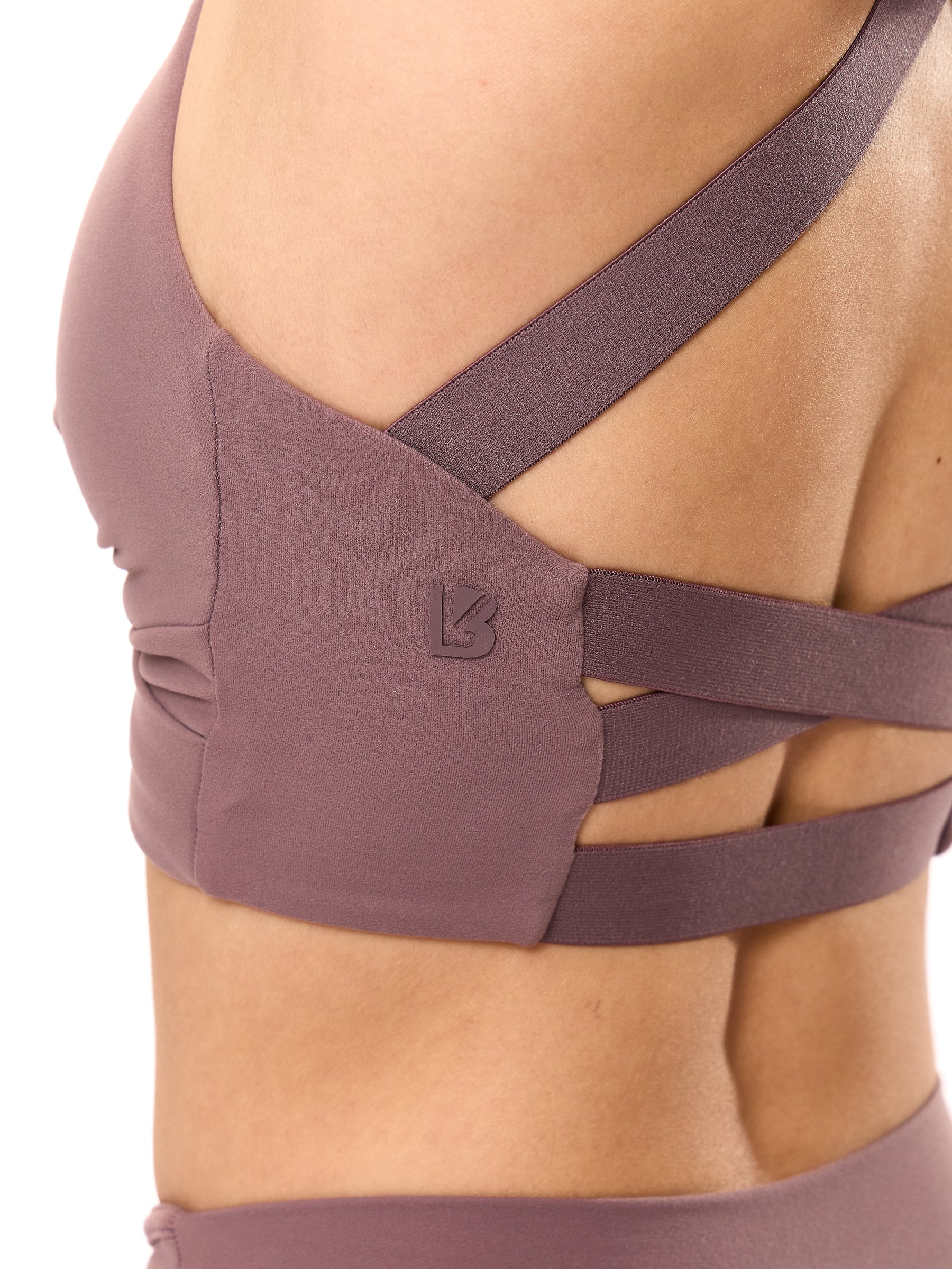 Candy Wrap Sports Bra - Mocha Berry