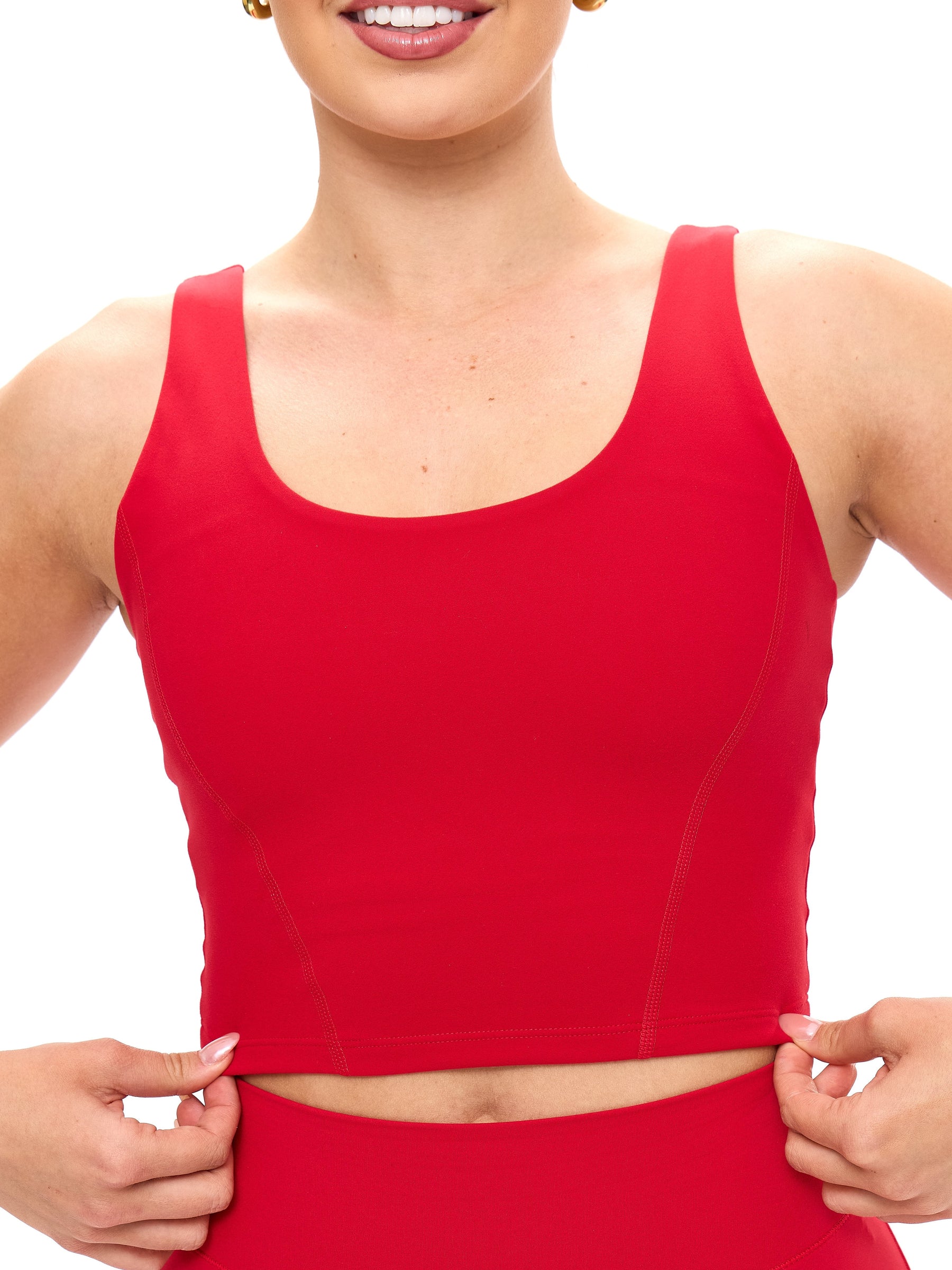 Crystal Crop V2 - Lipstick Red