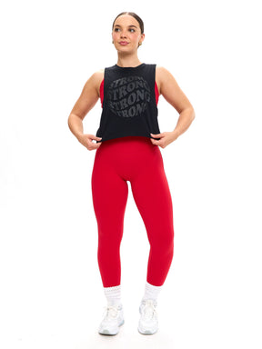 Globe Crop Tank - Black