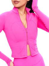 Crop Phantom Jacket - Hibiscus