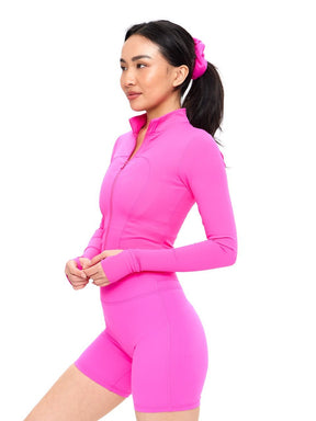 Crop Phantom Jacket - Hibiscus