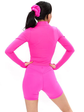 Crop Phantom Jacket - Hibiscus