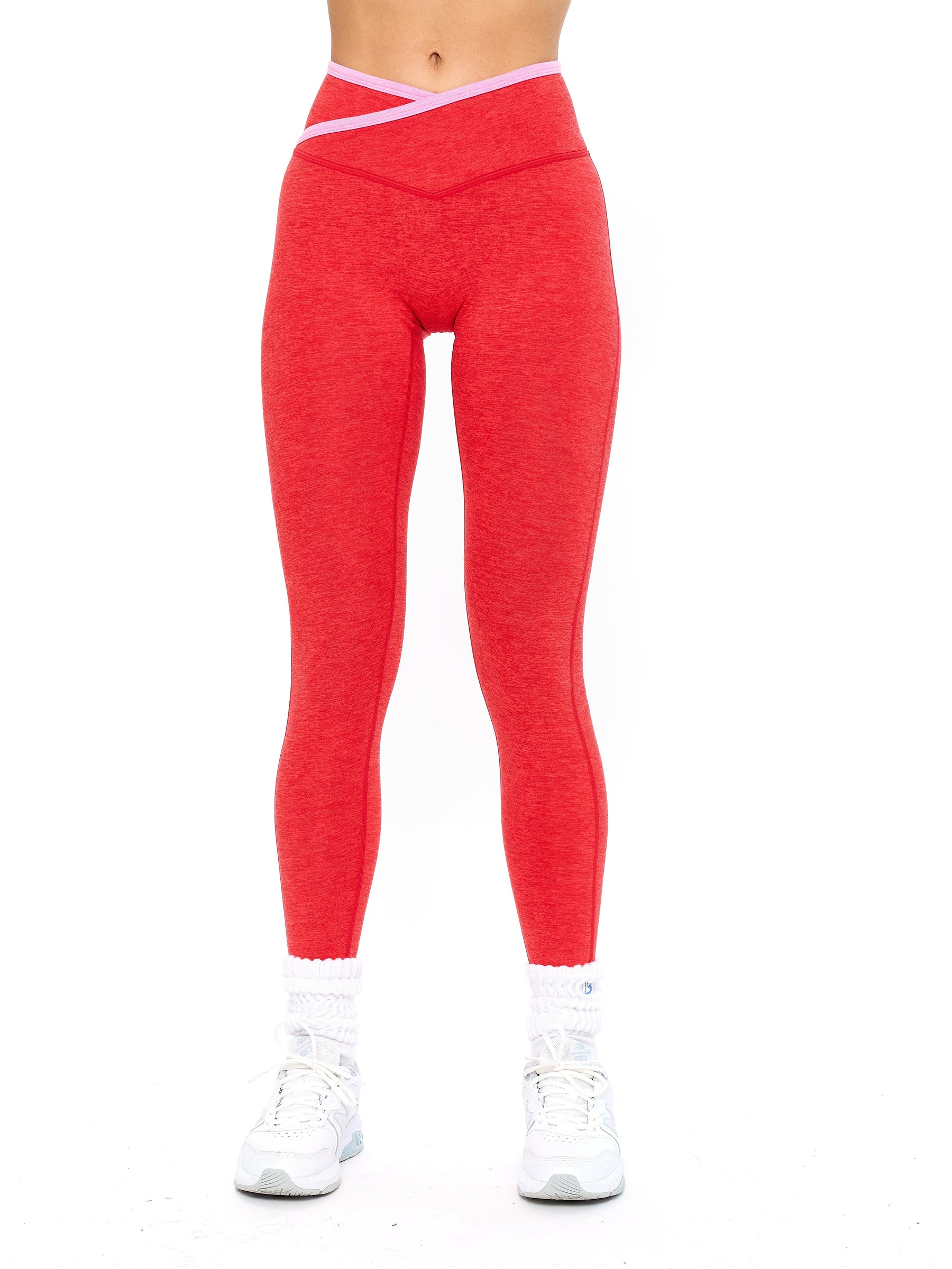 Legging Dream Contraste Mescla - Vermelho Salsa