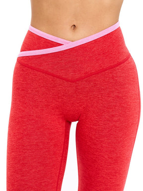 Legging Dream Contraste Mescla - Vermelho Salsa