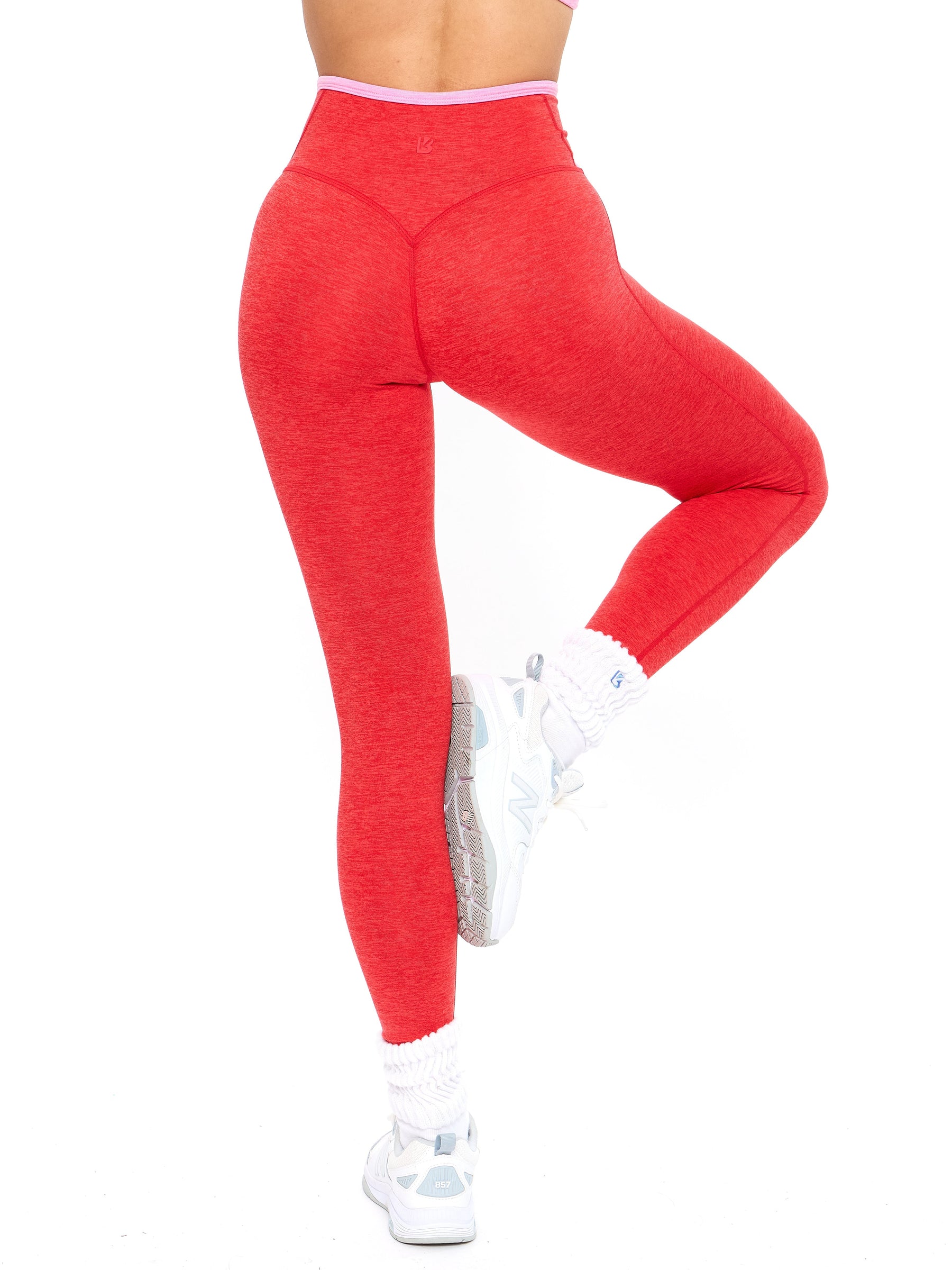 Legging Dream Contraste Mescla - Vermelho Salsa