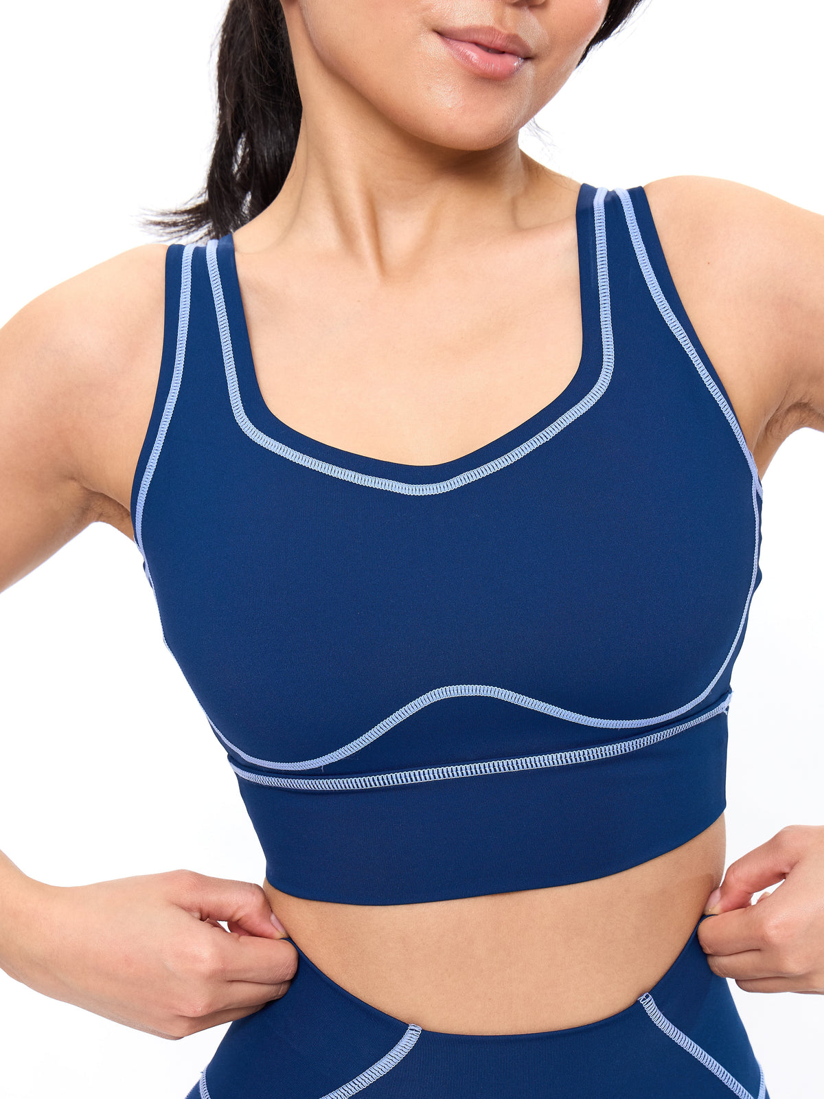 Airbrush Hourglass Sports Bra - Indigo Shadow