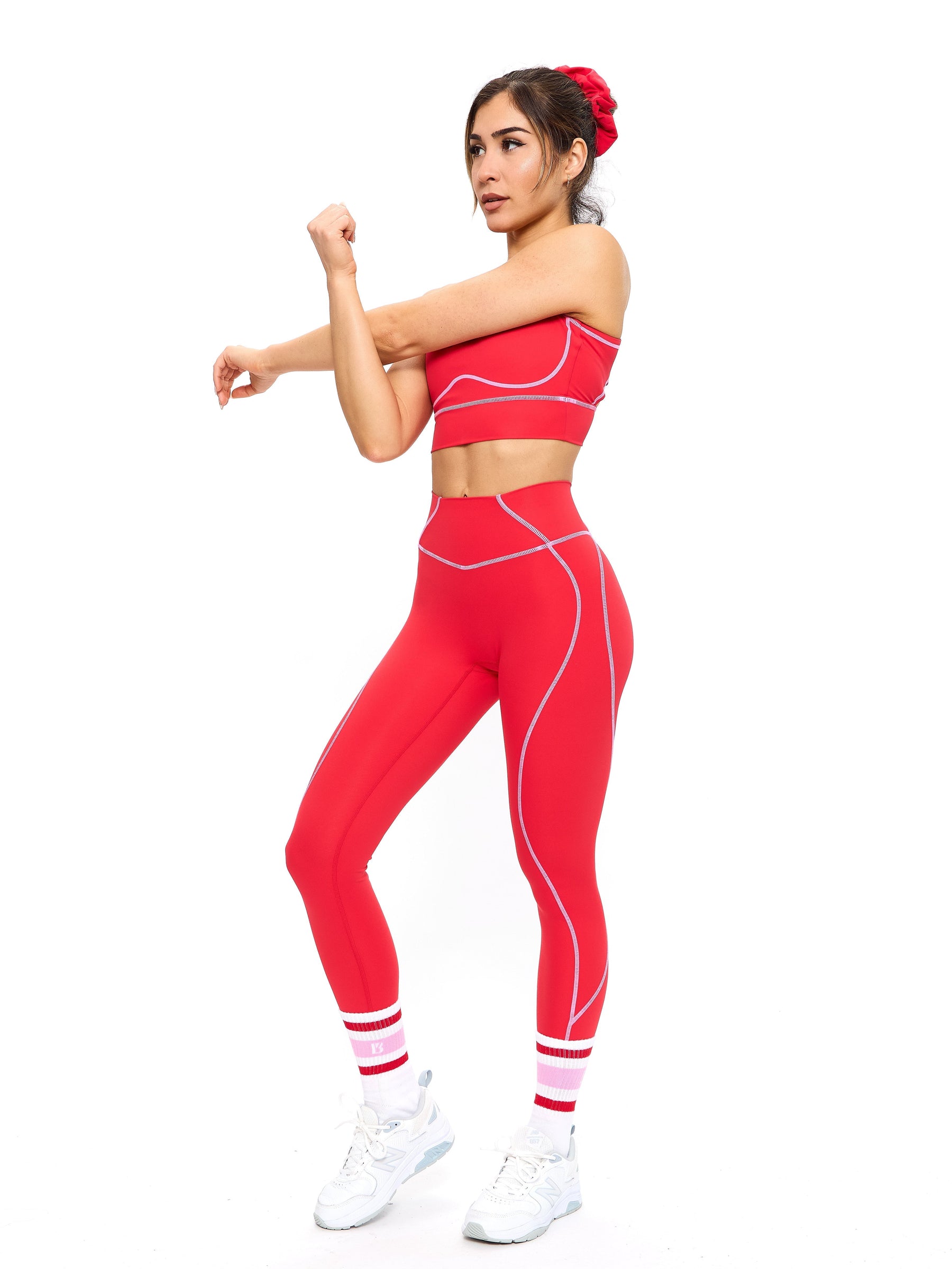 Legging Airbrush Ampulheta - Vermelho Salsa
