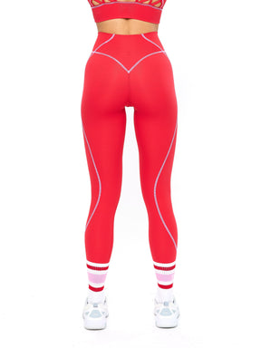 Legging Airbrush Ampulheta - Vermelho Salsa