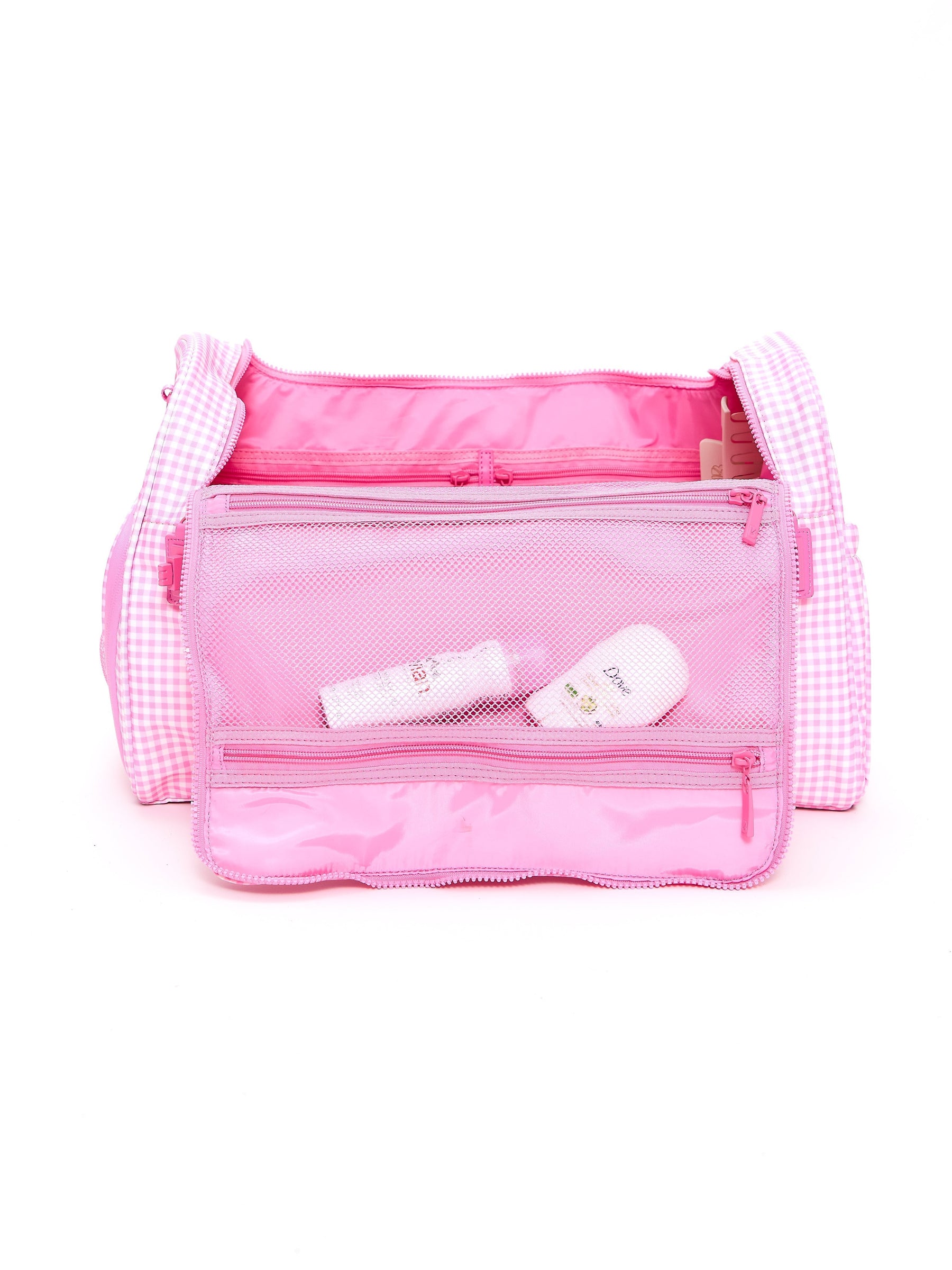 Ultimate Pocket Duffel - Pink Gingham