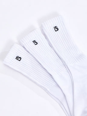 3 Pack Scrunch Socks - White