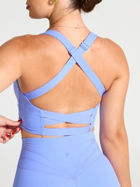 Candy Wrap Sports Bra - Azul