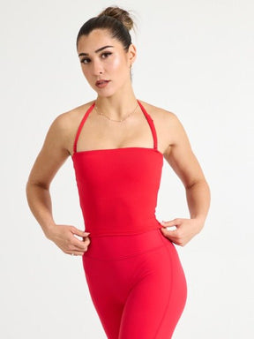 Butter Bandeau Crop - Salsa Red