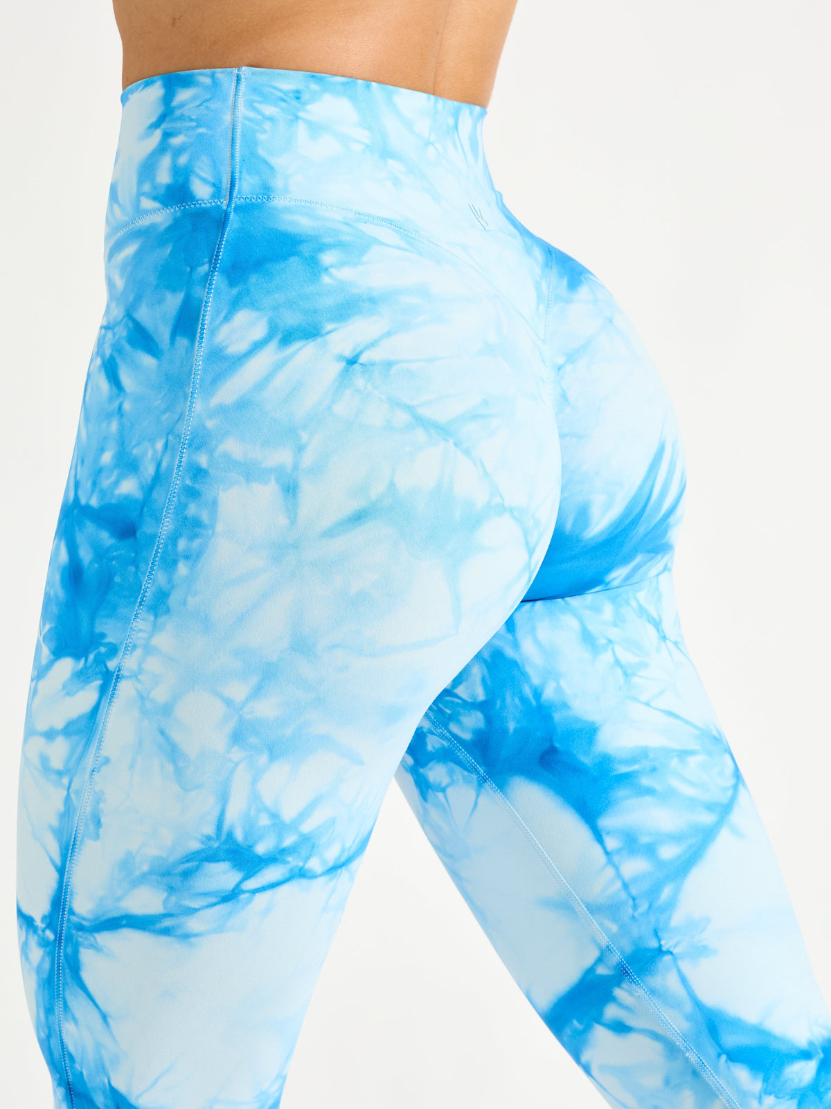 Aggressive Scrunch Flare Legging - Blue Bubbles Tie Dye