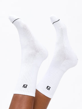 3 Pack Full Crew Socks - White