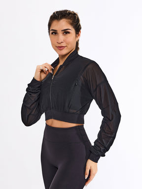 Exposed Mesh Jacket - Onyx Black