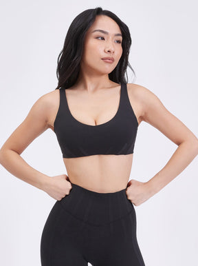 Airbrush Sports Bra - Onyx Black