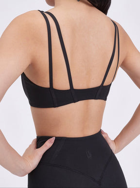 Airbrush Sports Bra - Onyx Black