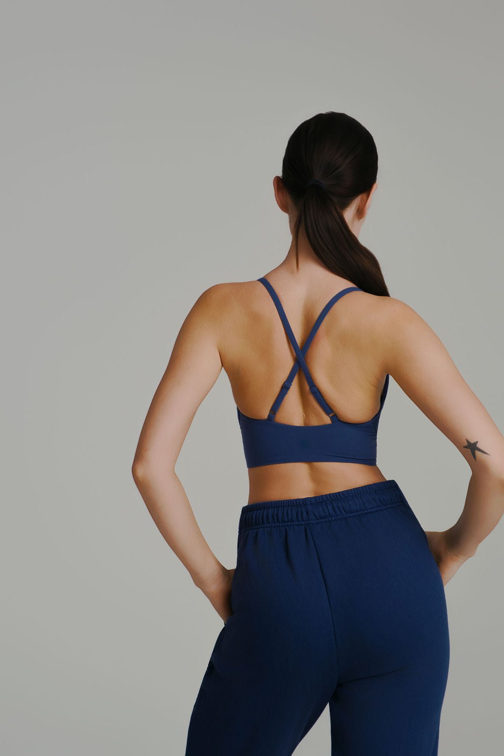 Poshknit Sports Bra - Baked Blue