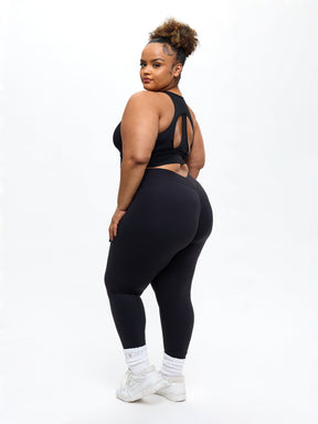 Airbrush Impact Sports Bra - Onyx Black