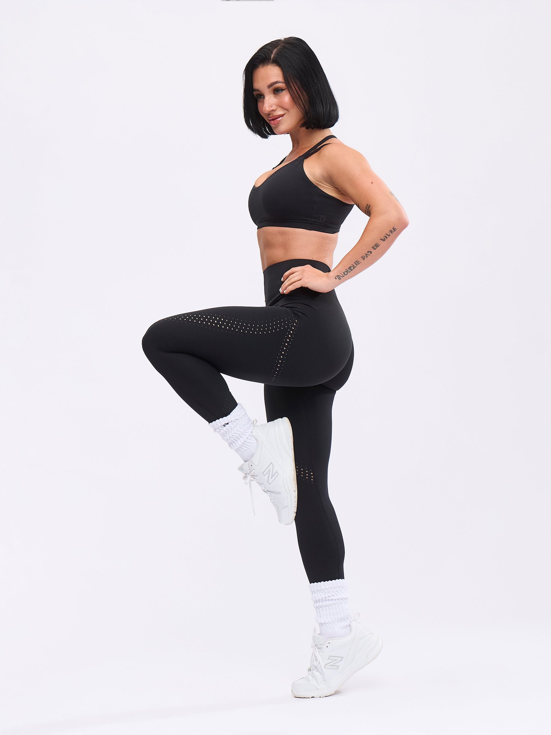 Legging Airbrush Corte a Laser - Preto Ônix