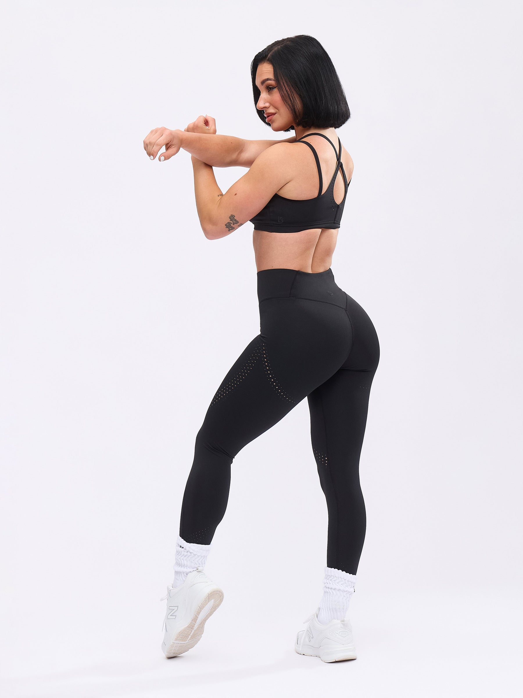 Legging Airbrush Corte a Laser - Preto Ônix