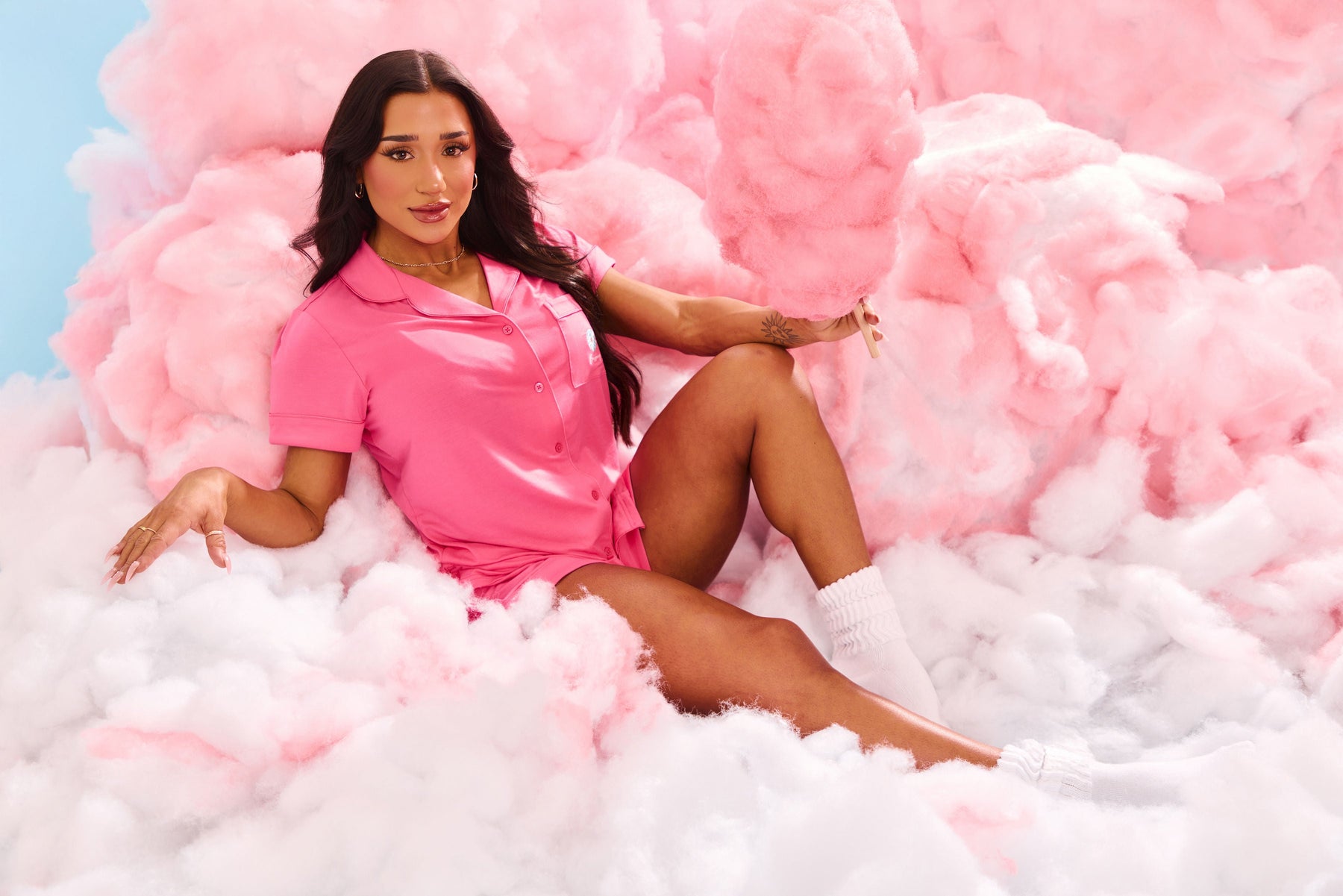 Pajama Shorts Set - Pink