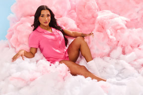 Pajama Shorts Set - Pink