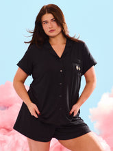 Pajama Shorts Set - Black
