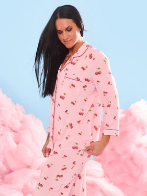 Pajama Pants Set - Cherry Print