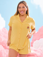 Pajama Shorts Set - Yellow