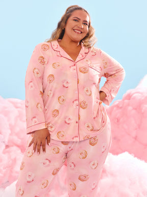 Pajama Pants Set - Donut Print