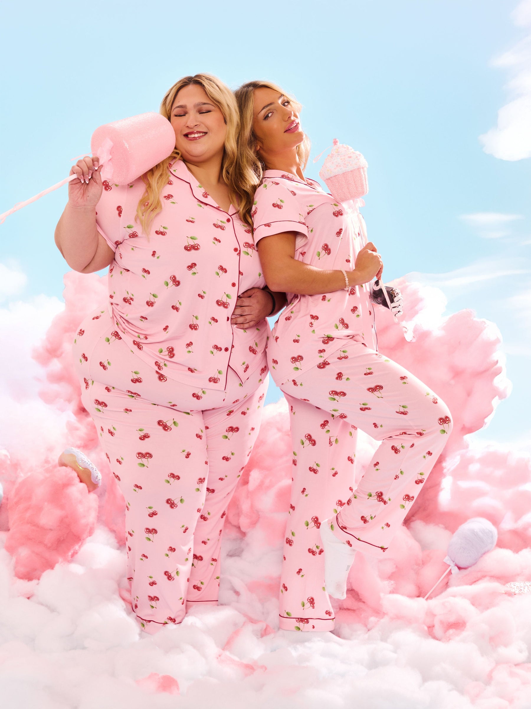 Pajama Pants Set - Cherry Print