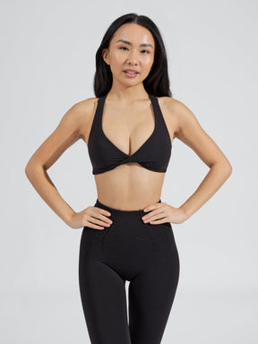 Double Twist Sports Bra - Onyx Black