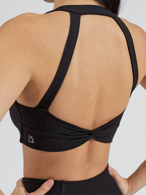 Double Twist Sports Bra - Onyx Black