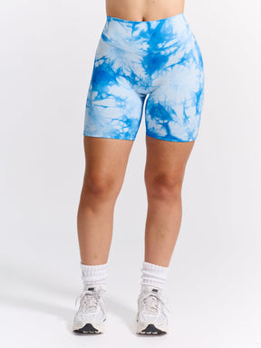 Aggressive Scrunch Short 7" - Blue Bubbles Tie Dye