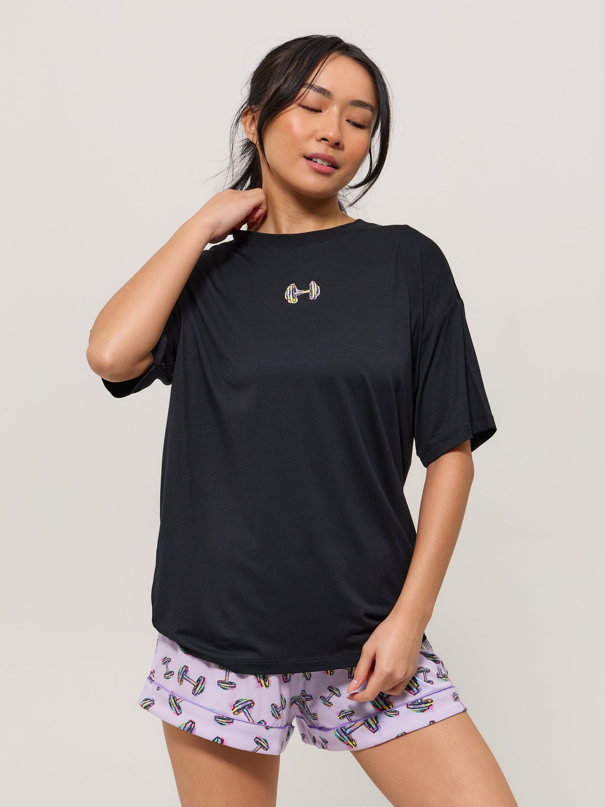 Pajama Tee Shirt - Black