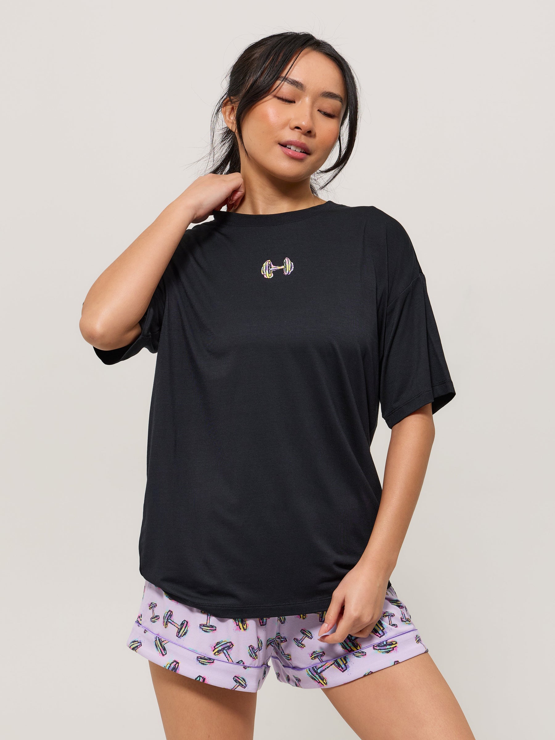 Pajama Tee Shirt - Black