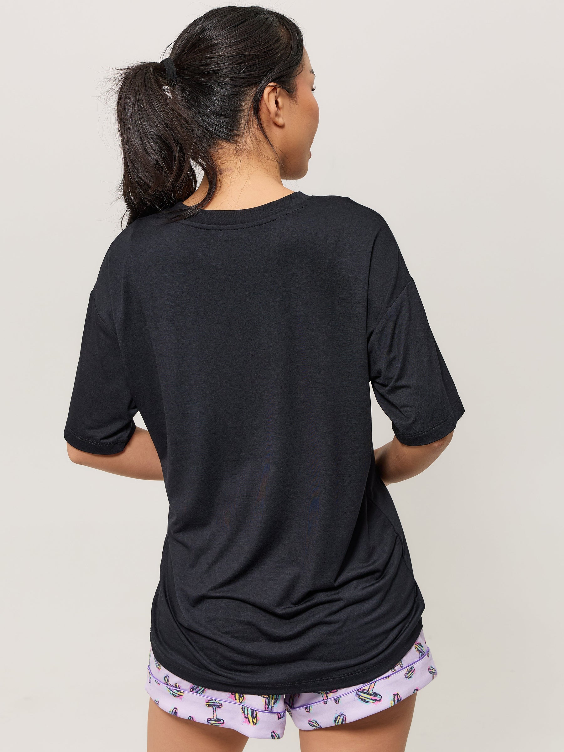 Pajama Tee Shirt - Black
