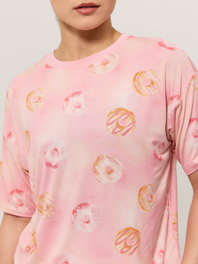 Pajama Tee Shirt - Donut Print