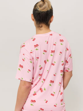 Pajama Tee Shirt - Cherry Print